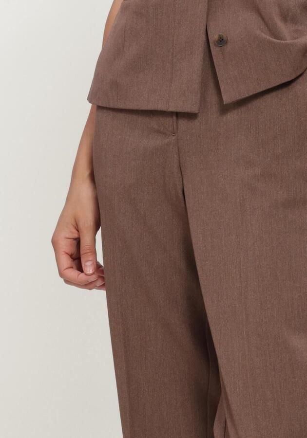 OBJECT Dames Broeken Objlisa Mw Straight Pant Noos Bruin - Foto 3