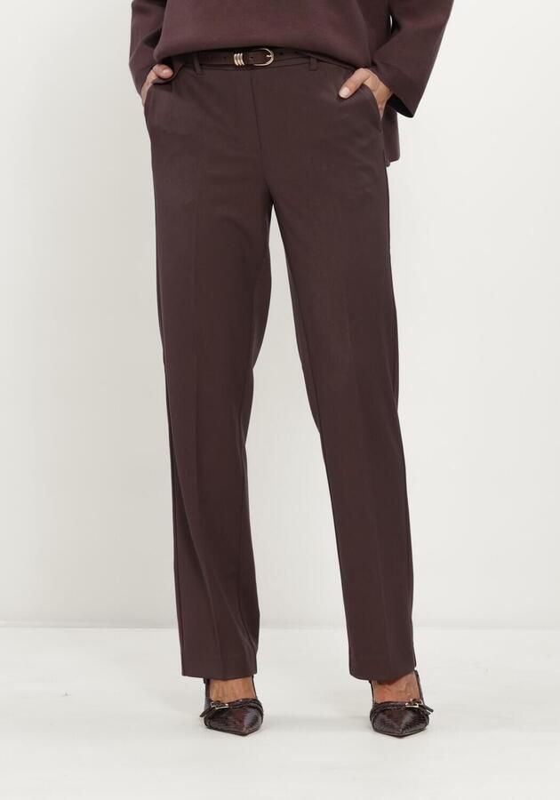 OBJECT Dames Broeken Objlisa Mw Straight Pant Noos Bruin