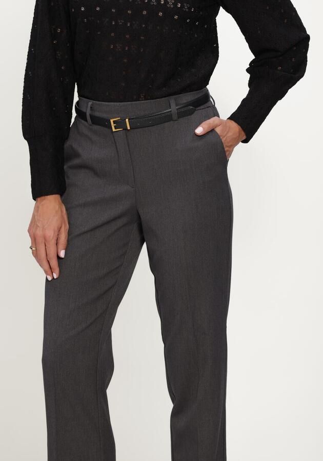OBJECT Dames Broeken Objlisa Mw Straight Pant Noos Donkergrijs - Foto 3