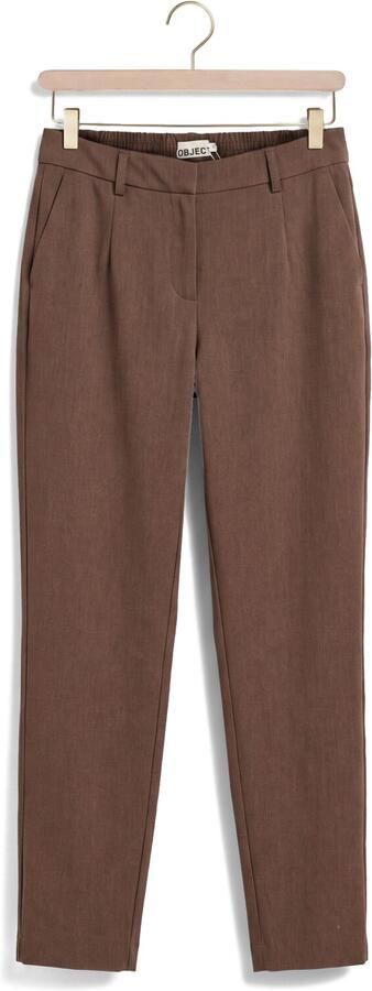 OBJECT Dames Broeken Objlisa Slim Pant Noos Bruin - Foto 4