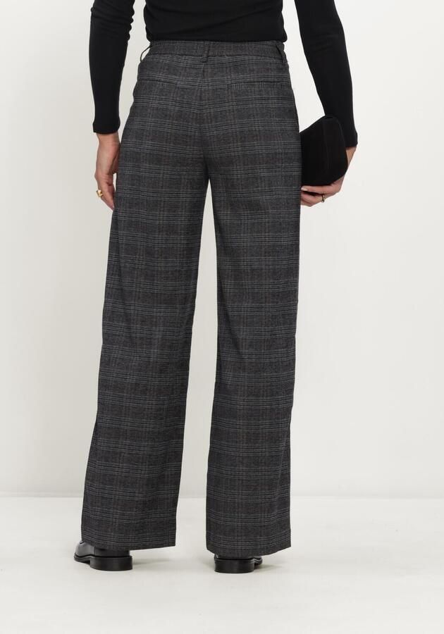 OBJECT Dames Broeken Objlisa Wide Pant Aop Noos Donkergrijs - Foto 2