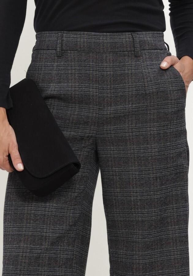 OBJECT Dames Broeken Objlisa Wide Pant Aop Noos Donkergrijs - Foto 3