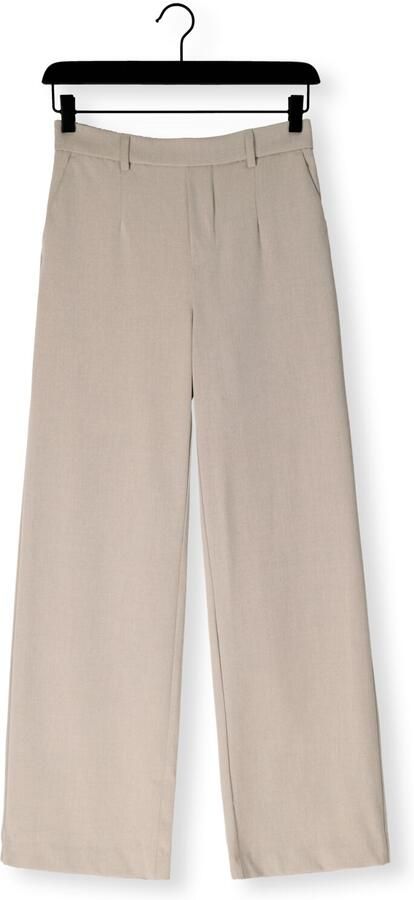 OBJECT Dames Broeken Objlisa Wide Pant Beige - Foto 4