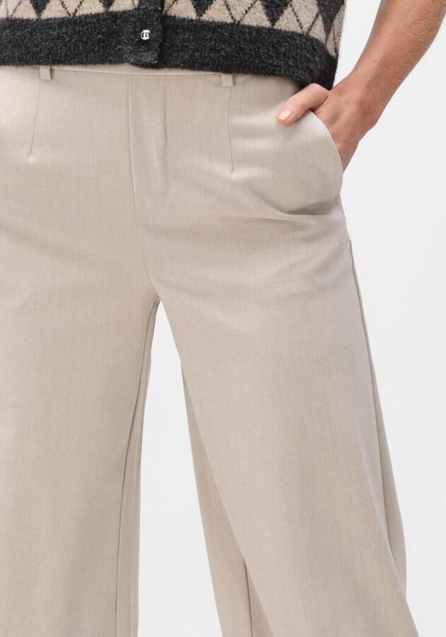 OBJECT Dames Broeken Objlisa Wide Pant Beige - Foto 3