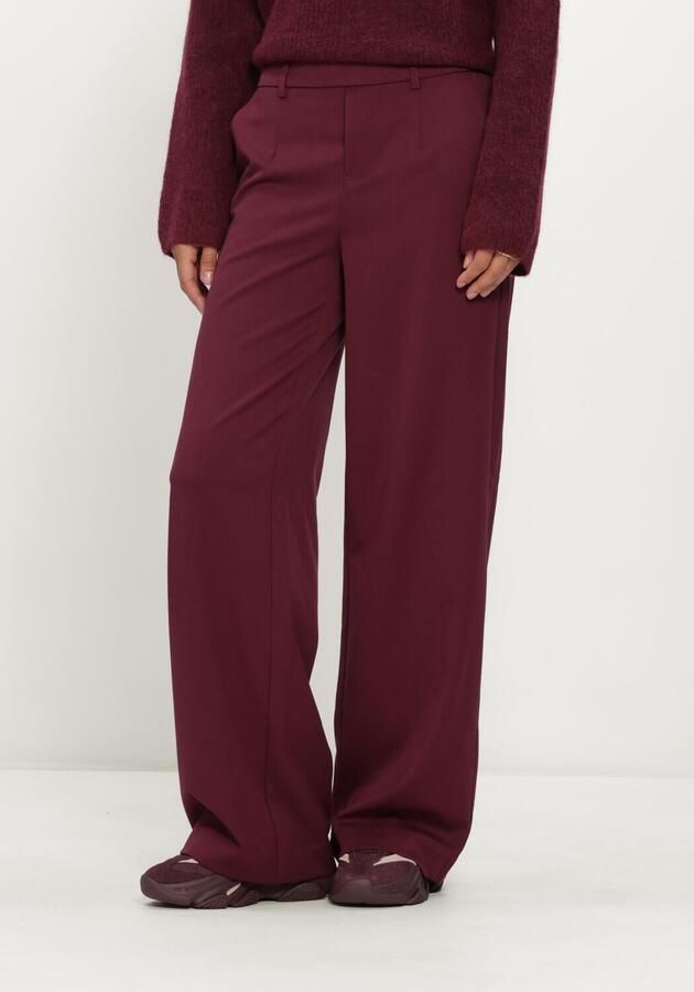 OBJECT Dames Broeken Objlisa Wide Pant Bordeaux