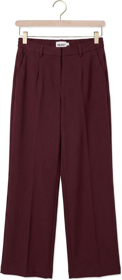 OBJECT Dames Broeken Objlisa Wide Pant Bordeaux - Foto 4