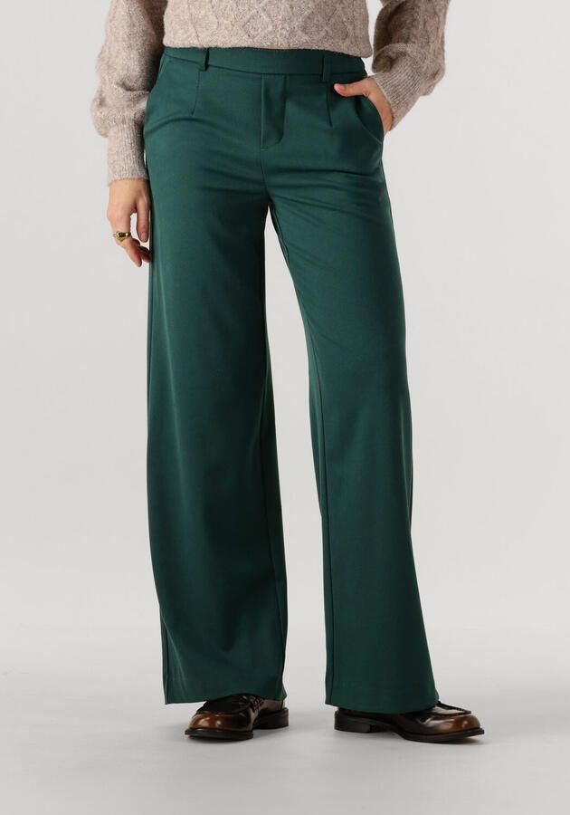 OBJECT Dames Broeken Objlisa Wide Pant Donkergroen - Foto 3