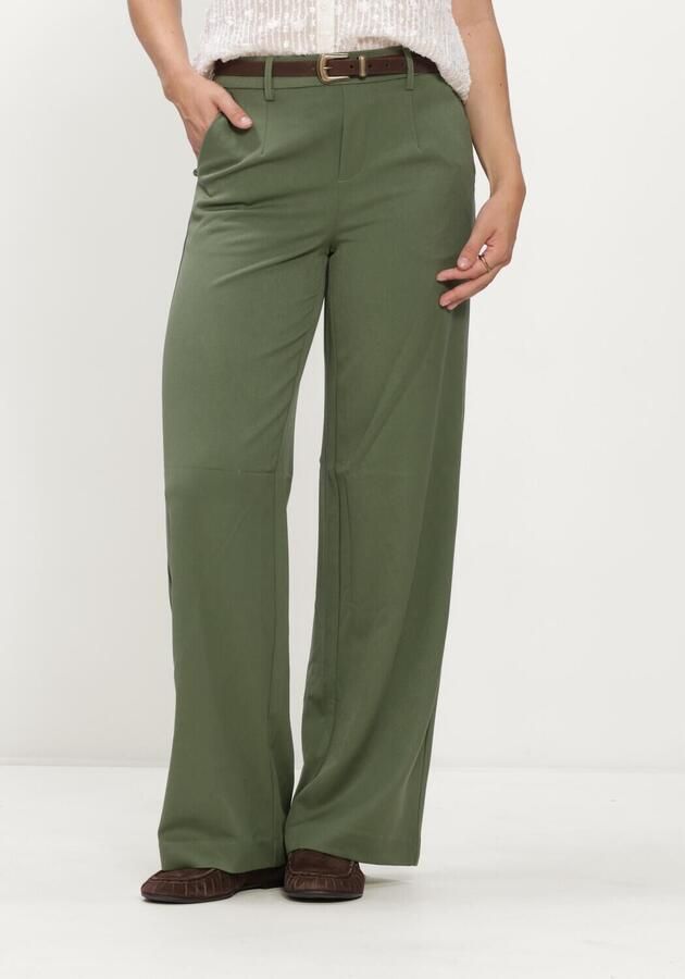 OBJECT Dames Broeken Objlisa Wide Pant Noos Groen