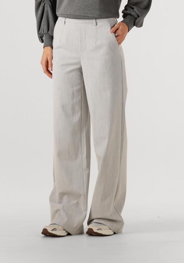 OBJECT Dames Broeken Objlisa Wide Pant Tall Lichtgrijs TALL - Foto 4