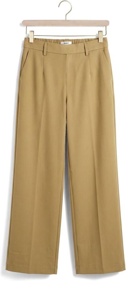 OBJECT Dames Broeken Objlisa Wide Pant Zand - Foto 4