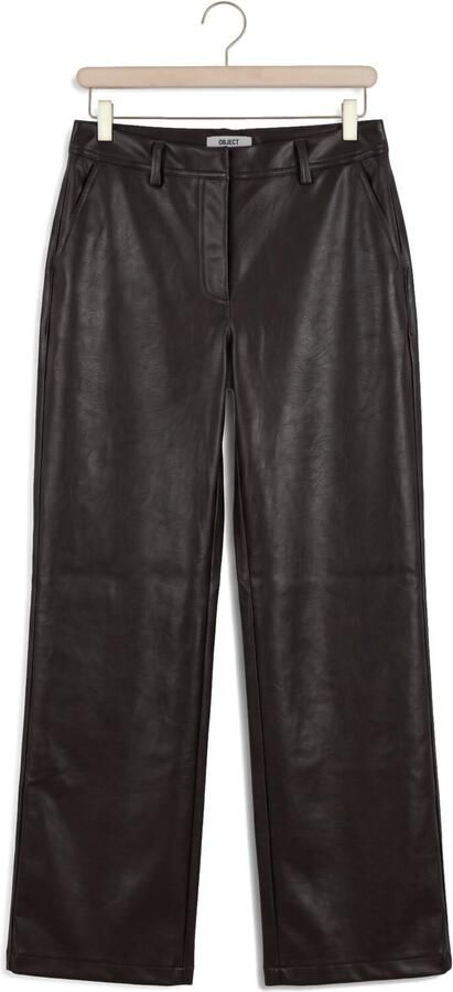 OBJECT Dames Broeken Objliva Mw Wide Pants Noos Bruin - Foto 4