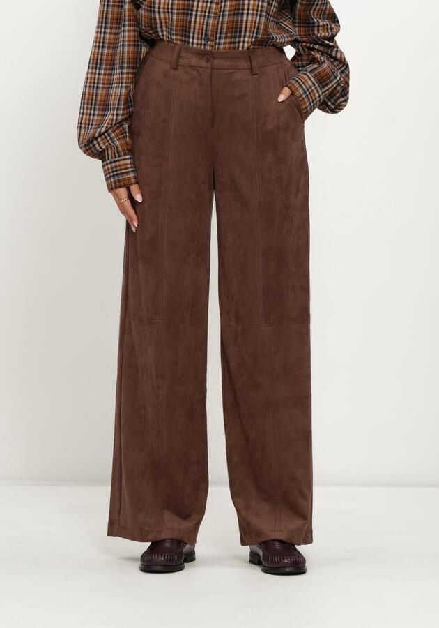 OBJECT Dames Broeken Objmiya Hw Wide Pants Bruin