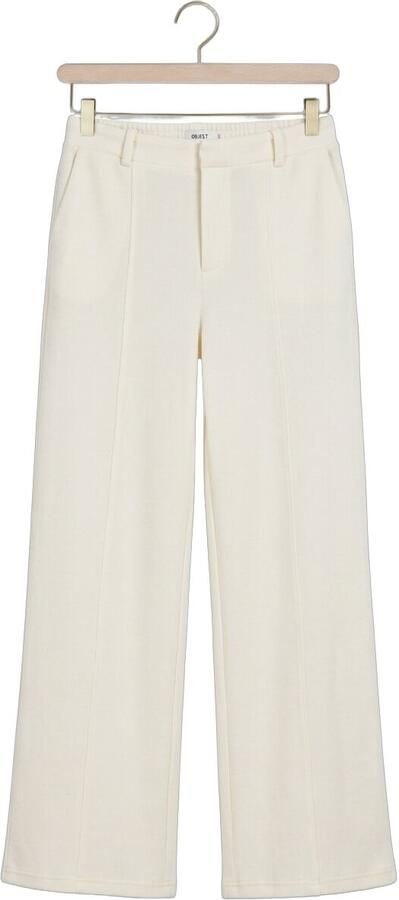 OBJECT Dames Broeken Objnoella Lisa Mw Wide Pant E Vip 26 Ecru - Foto 4