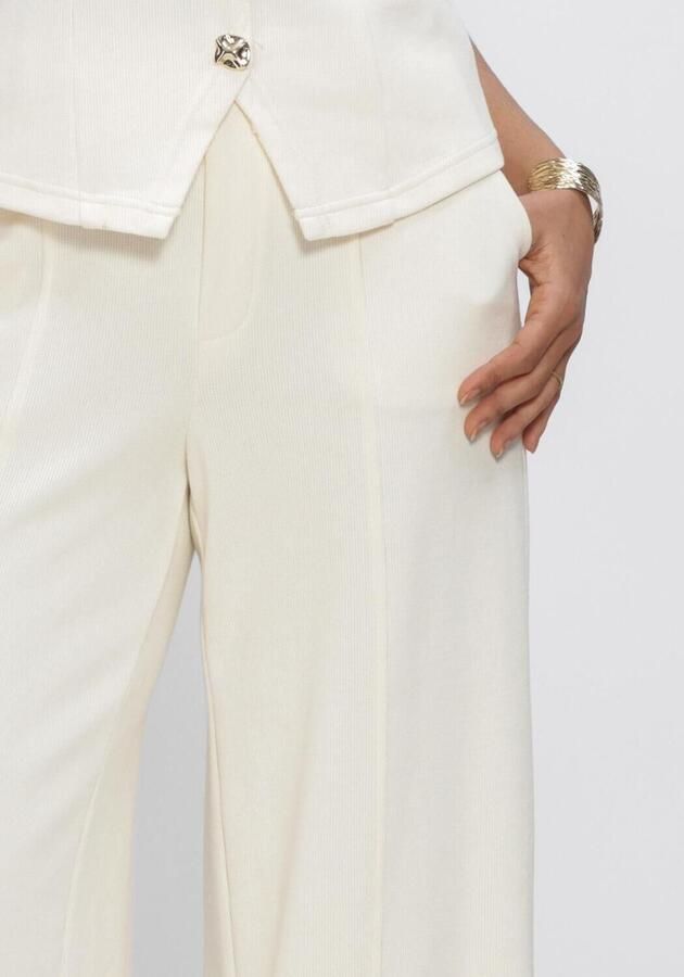 OBJECT Dames Broeken Objnoella Lisa Mw Wide Pant E Vip 26 Ecru - Foto 3