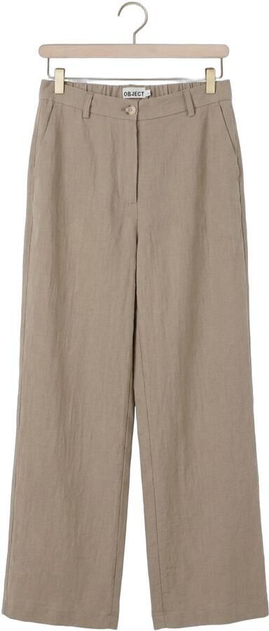 OBJECT Dames Broeken Objrini Mw Lo Wide Pant Zand - Foto 4