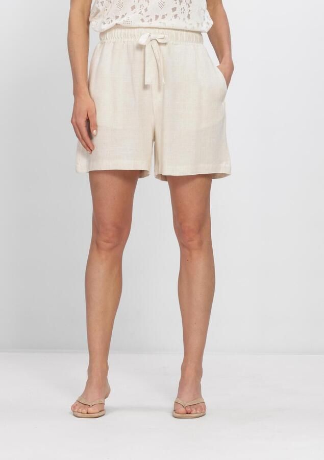 Object Regular fit bermuda met tunnelkoord model 'SANNE'