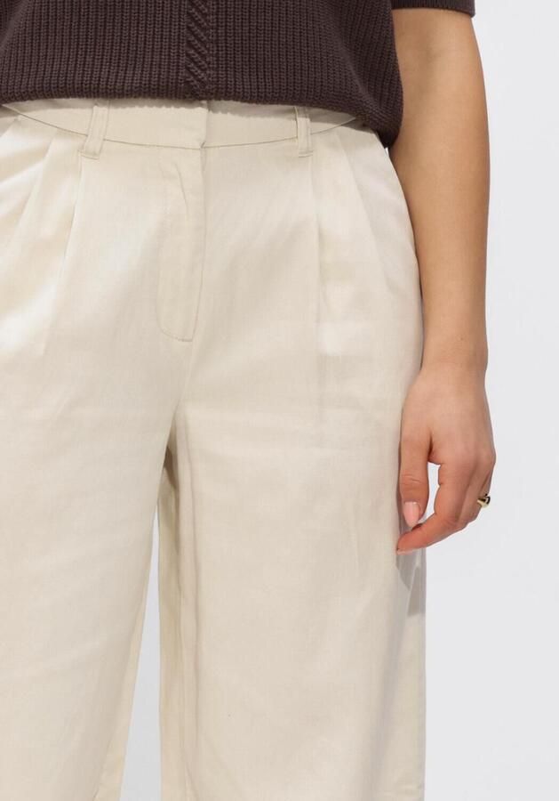 OBJECT Dames Broeken Objtuba Mw Lo Wide Pant Ecru - Foto 3