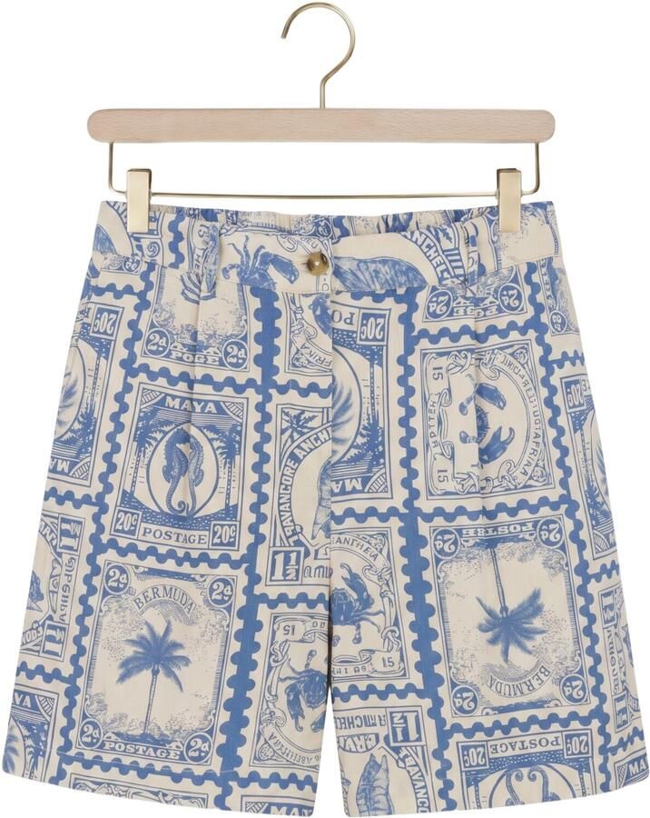 OBJECT regular high waist casual short blauw - Foto 2