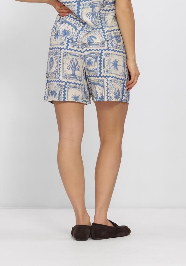OBJECT regular high waist casual short blauw - Foto 3