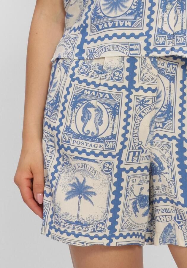 OBJECT regular high waist casual short blauw - Foto 4
