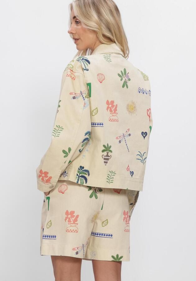 OBJECT Dames Jassen Objally L s Lo Printed Jacket Ecru - Foto 4