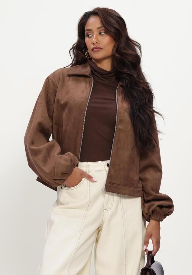 OBJECT Dames Jassen Objdenna L s Short Jacket Noos Bruin