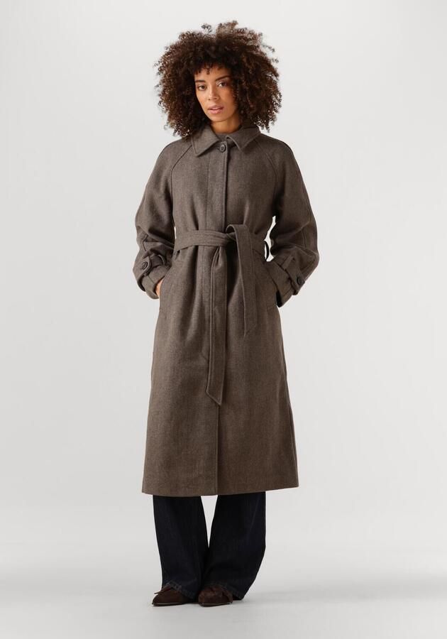 OBJECT Dames Jassen Objemma L s Coat Taupe - Foto 4