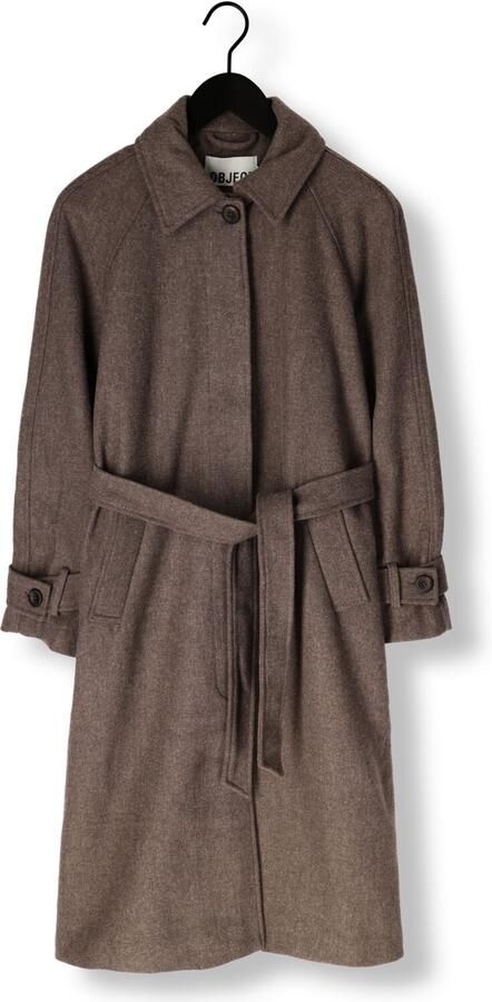 OBJECT Dames Jassen Objemma L s Coat Taupe - Foto 3