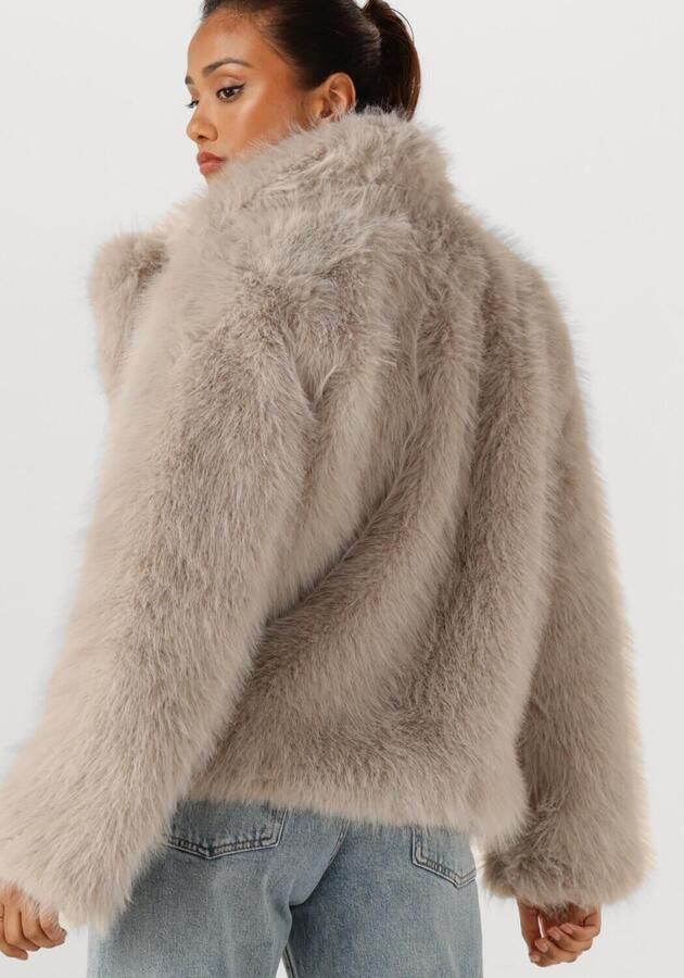 OBJECT Dames Jassen Objisadora L s Lo Hairy Coat Beige - Foto 2