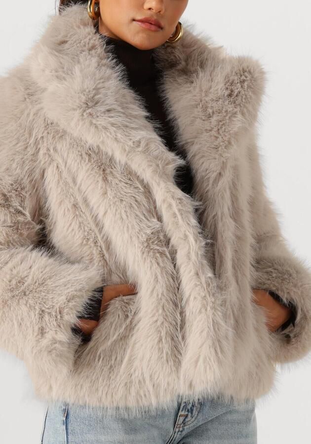 OBJECT Dames Jassen Objisadora L s Lo Hairy Coat Beige - Foto 3