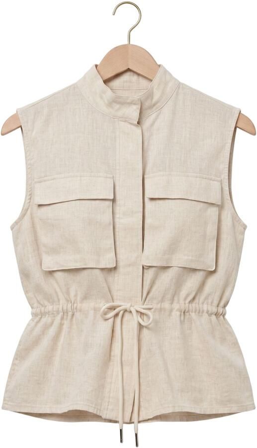 OBJECT Dames Jassen Objkadie Lo Waistcoat 145 Beige - Foto 4