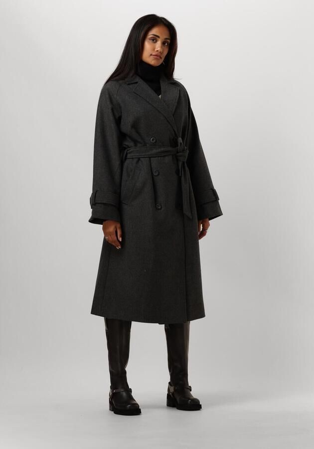 Object Grijze Mantel met Lange Mouwen voor Vrouwen Gray Dames - Foto 4