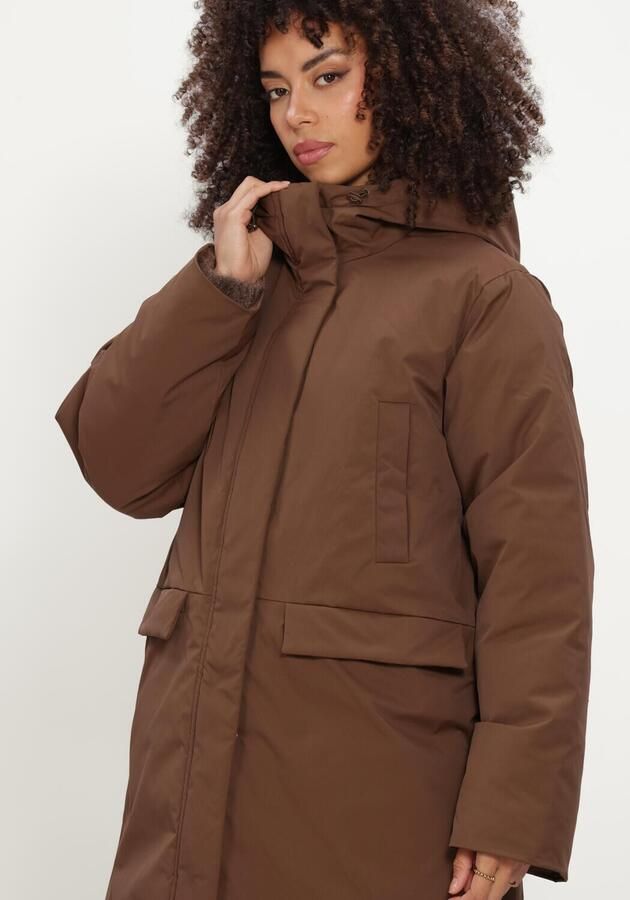 OBJECT Dames Jassen Objkelyn L s Re Long Jacket Noos Bruin - Foto 3