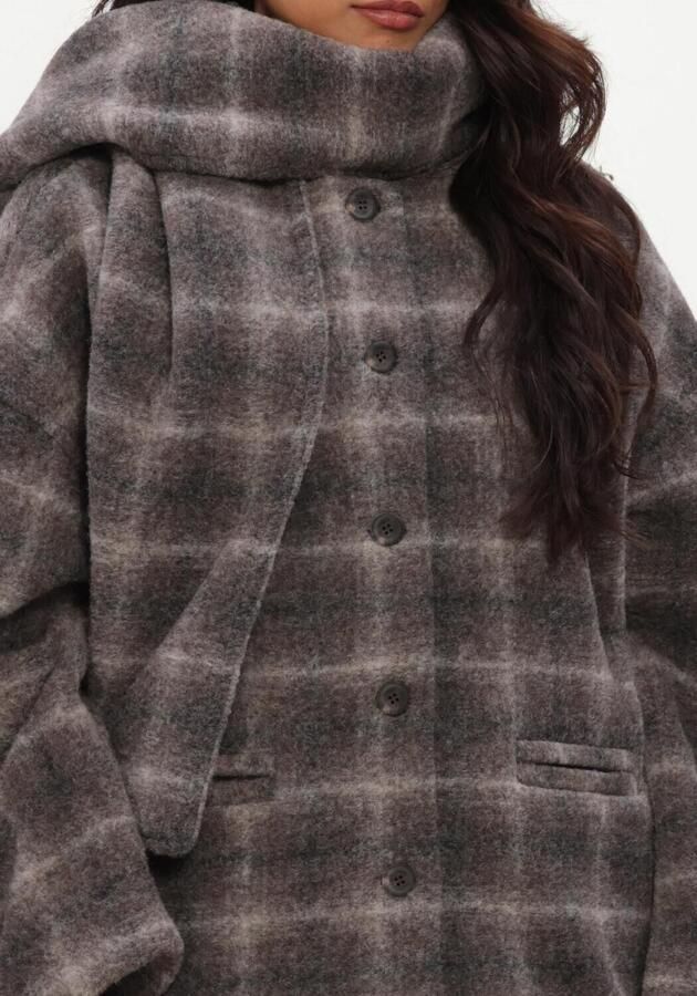 OBJECT Dames Jassen Objmaise L s Lo Scarf Jacket Noos Donkergrijs - Foto 4