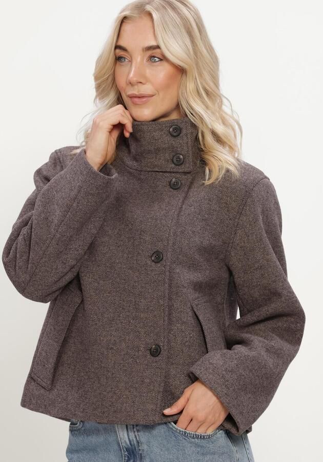 OBJECT Dames Jassen Objriki Re Short Jacket Noos Bruin - Foto 4