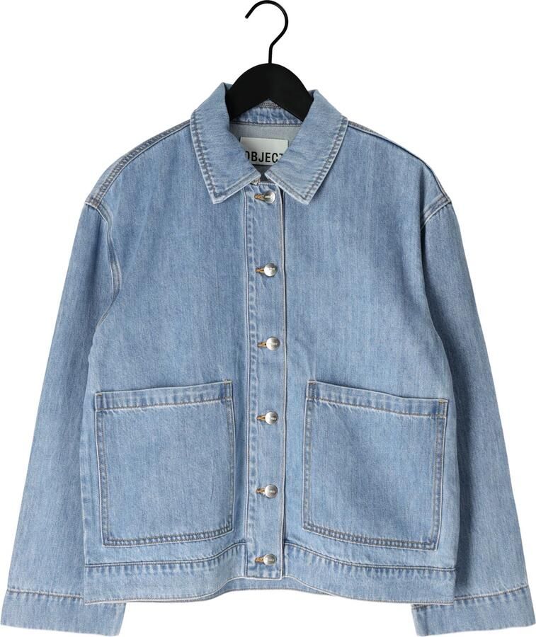 OBJECT Dames Jassen Objrosie Re L s Overshirt Lichtblauw - Foto 2