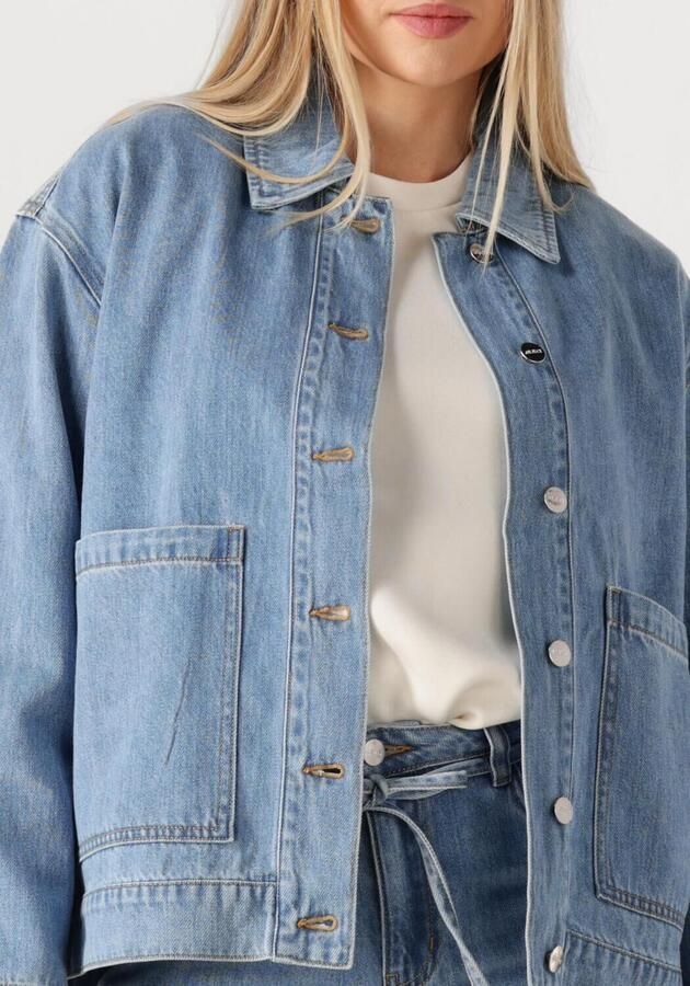 OBJECT Dames Jassen Objrosie Re L s Overshirt Lichtblauw - Foto 3