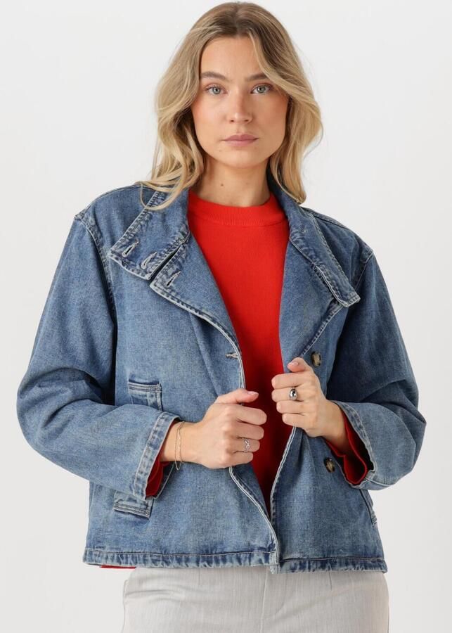 OBJECT Dames Jassen Objtilla Gro L s Lo Denim Jacket Blauw - Foto 4