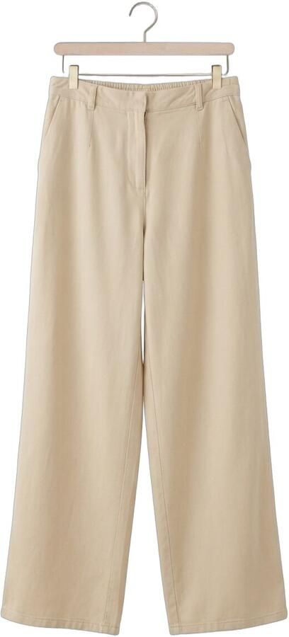 OBJECT Dames Jeans Objframe Lisa Wide Mw Pants Beige - Foto 4