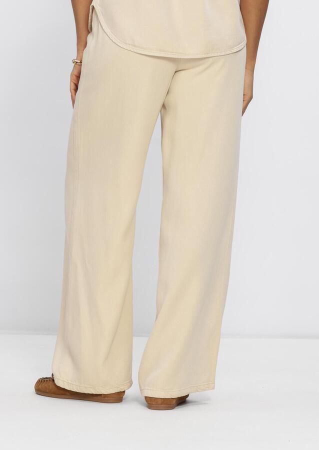 OBJECT Dames Jeans Objframe Lisa Wide Mw Pants Beige - Foto 2