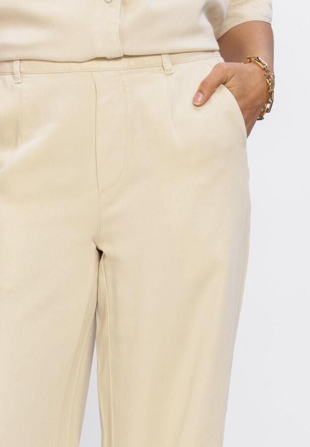 OBJECT Dames Jeans Objframe Lisa Wide Mw Pants Beige - Foto 3