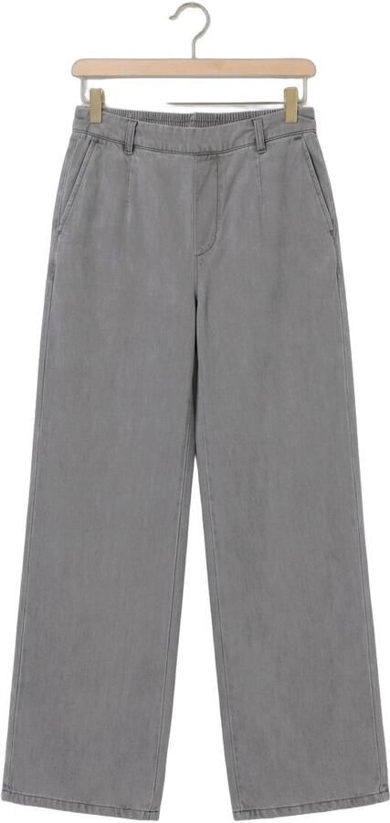 OBJECT Dames Jeans Objframe Lisa Wide Mw Pants Grijs - Foto 4