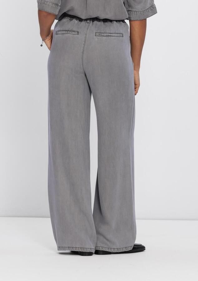 OBJECT Dames Jeans Objframe Lisa Wide Mw Pants Grijs - Foto 2