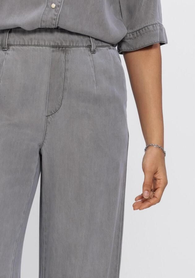 OBJECT Dames Jeans Objframe Lisa Wide Mw Pants Grijs - Foto 3