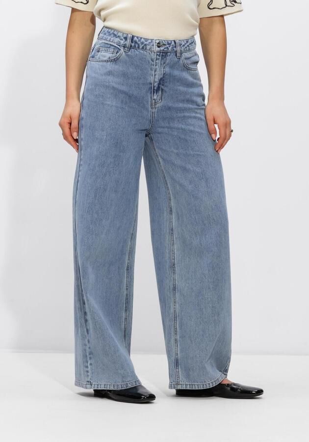 OBJECT Dames Jeans Objluca Tri Mw Wide Loose Jeans Lichtblauw
