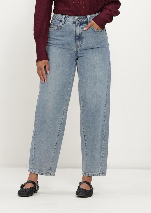 OBJECT Dames Jeans Objmiu Zoe Mw Barrel Ankle Jeans Noos Lichtblauw