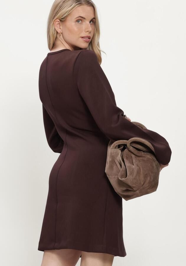 OBJECT Dames Jurken Objandrea L s Re Short Dress Bruin - Foto 2