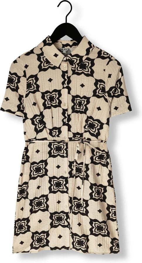 OBJECT Dames Jurken Objella Re S s Short Dress 138 Beige - Foto 3