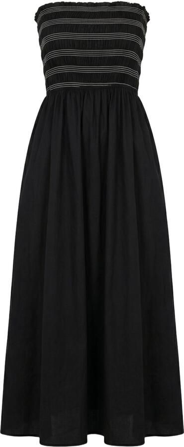 OBJECT Dames Jurken Objelly Hope S l Re Smock Midi Dress Zwart - Foto 4