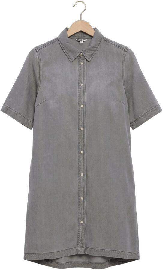 OBJECT Dames Jurken Objframa 2 4 Re Denim Dress Grijs - Foto 4